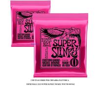 ERNIE BALL 2223 SUPER SLINKY 009 - 042 2 SET MUTA CORDE PER CHITARRA ELETTRICA