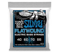 ERNIE BALL - 2815 - EXTRA SLINKY FLATWOUND 40-95 - Electric Bass Strings - Set of 4