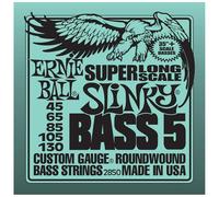 Ernie Ball 2850 Super Long Scale Slinky 045/130 Set 5 Corde per Basso Elettri...