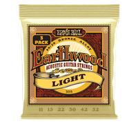 Ernie Ball, Earthwood Light 80/20 Bronze, Corde per chitarra acustica, confezione da 3, diametro 11-52