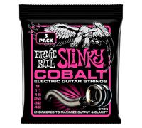 Ernie Ball Super Slinky Cobalt, Corde per chitarra elettrica, confezione da 3, diametro 9-42