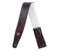 Ernie Ball 4138 2.5" Adjustable Italian Leather Strap With Fur Padding Chestnut