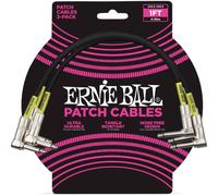 Ernie Ball 6075 Cavo Patch Black 30cm 3 Pack