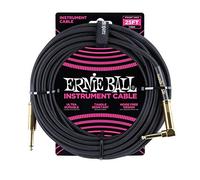 Ernie Ball, Cavo intrecciato per strumenti, dritto / angolato, 7,62 m, nero