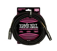 Ernie Ball, Cavo microfonico XLR intrecciato, Maschio/Femmina, 6,10 m, Nero