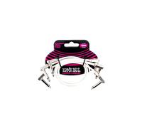 Ernie Ball, Cavo patch piatto a nastro, 30,48 cm, confezione da 3, colore bianco