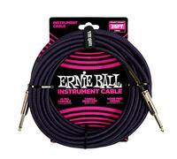 Ernie Ball Cavo per strumenti intrecciato dritto/dritto 7,6 m - viola/nero