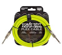 Ernie Ball Cavo per strumenti Flex Cable – 3 m dritto/dritto, 95% schermatura, flessibile, verde