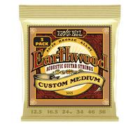 Ernie Ball Earthwood Custom Medium 80/20 Bronze, Corde per chitarra acustica, confezione da 3, diametro 12.5-56