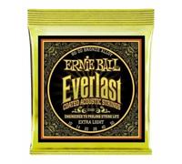 Ernie Ball, Everlast Extra Light Coated 80/20 Bronze, Corde per chitarra acustica, diametro 10-50
