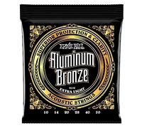 Ernie Ball, Extra Light Aluminum Bronze, Corde per chitarra acustica, diametro 10-50