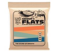 Ernie Ball, Flatwound Group I, Corde per basso elettrico, diametro 55-110