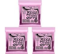 Ernie Ball, Mega Slinky Nickel Wound, Corde per chitarra elettrica, diametro 10,5-48 (Confezione da 3)