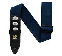 Ernie Ball P04236 Pickholder Strap Navy Tracolla x chitarra basso x3 plettri