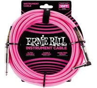 Ernie Ball, Cavo intrecciato per strumenti, dritto / angolato, 3,05 m, rosa neon