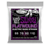 ERNIE BALL - 2811 - POWER SLINKY FLATWOUND 55-110 - Electric Bass Strings - Set of 4