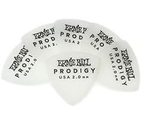 Ernie Ball, Prodigy Large Shield, Plettri da 2,0 mm, colore bianco, confezione da 6