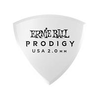 Ernie Ball, Prodigy Shield, Plettri da 2,0 mm, colore bianco, confezione da 6