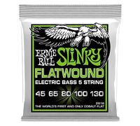 ERNIE BALL - 2816 - REGULAR SLINKY FLATWOUND 45-130 - Electric Bass Strings - Set of 5