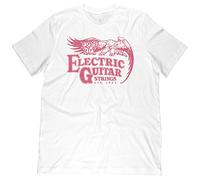 Ernie Ball T-Shirt Chitarra Elettrica '62, Bianco, L