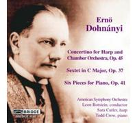Erno Dohnanyi Concertino for Harp and Chamb Orch. (Botstein, American So) (CD)