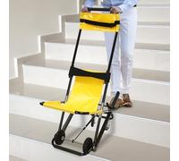 ERnonde - Sedia per scale anziani, sedia pieghevole manuale, sedia a rotelle scala, sedia a rotelle portatile con cinture di sicurezza e poggiatesta regolabile