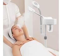 ERnonde - Vaporizzatore viso 2 in 1, dispositivo combinato, vaporizzatore facciale con 5 luci a LED e 4 ruote, sauna facciale per saloni, cliniche di bellezza, centri benessere