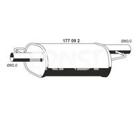 ERNST 177092 Marmitta centrale per VW Multivan V (7HM, 7HN, 7HF, 7EF, 7EM, 7EN)