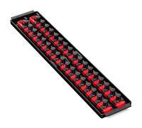 Ernst 2 Rail Twist Lock 1/2" Socket Boss® Storage Organizer Rail 18" Red