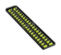 Ernst 8463HV 1/2" Socket Boss Storage Organizer Rail 2-Rail Twist Lock 18" HIVIZ