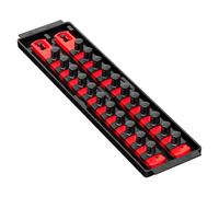 Ernst 8494 1/2" Socket Boss Storage Organizer Rail 2-Rail Twist Lock 13" Rosso