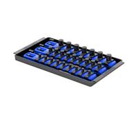 Ernst 8551 1/4" 3/8" 1/2" 3-Rail Socket Boss Storage Organizer 8" Blu