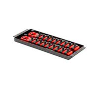 Ernst 8552 1/4" 2-Rail Socket Boss Storage Organizer 8" Rosso