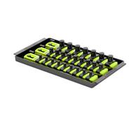 Ernst 8560HV 1/4" 3/8" 1/2" 3-Rail Socket Boss Storage Organizer 8" Hi-Viz