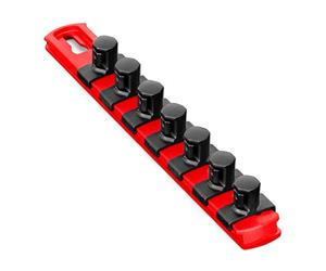 Ernst Manufacturing 8412-red-1/2 20,3 cm socket organizer e 7 - 1/5,1 cm Twist lock clips, 8412-Red-1/2
