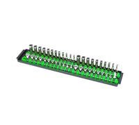 Ernst Manufacturing 8483 Socket Boss, Premium 2-Rail, 1/4 Inch Drive Socket Organizer, 45,7 cm, verde, Made in USA