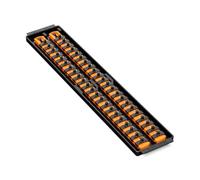 Ernst Manufacturing 8484 Socket Boss, Premium 2-Rail, 1/4 Inch Drive Socket Organizer, 45,7 cm, arancione, prodotto negli Stati Uniti