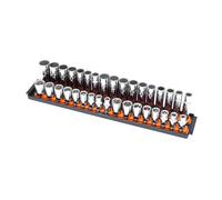 Ernst Manufacturing 8488 Socket Boss, Premium 2-Rail, 1/2 Inch Drive Socket Organizer, 45,7 cm, arancione, Made in USA