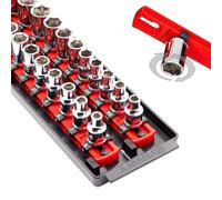 Ernst 8493 3/8" Socket Boss Storage Organizer Rail 2-Rail Twist Lock 13" Rosso