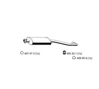 ERNST Marmitta Centrale Marmitta per Mercedes-Benz W203 S203