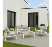 Ernst Set Salotto Bianco Completo di Cuscini Bizzotto