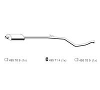 ERNST Silenziatore centrale 505024 Compatibile con: PEUGEOT 206 Schrägheck, 206 Stufenheck