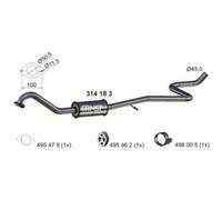 ERNST Silenziatore Centrale Silenziatore Per Ford B-Max JK 314183