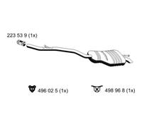 ERNST Silenziatore Finale Silenziatore Per BMW 3er Touring 320d 318d 320 Cd