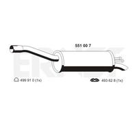 ERNST Silenziatore Marmitta per Fiat Doblo 1.9 D Multijet 551007