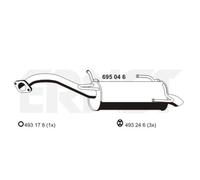ERNST Silenziatore Marmitta per Nissan Micra II 1.0i 16V 1.4i