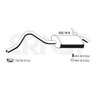 ERNST Silenziatore Marmitta per Renault Kangoo Express 1.2