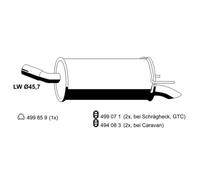 ERNST Silenziatore Per Opel Astra H 1.4 1.6