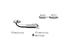 ERNST Tubo di Scarico a Y Frontale per Ford Mondeo III Torneo BWY B5Y B4Y 344418