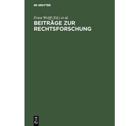 Ernst Wolff Beiträge Zur Rechtsforschung (Copertina rigida)